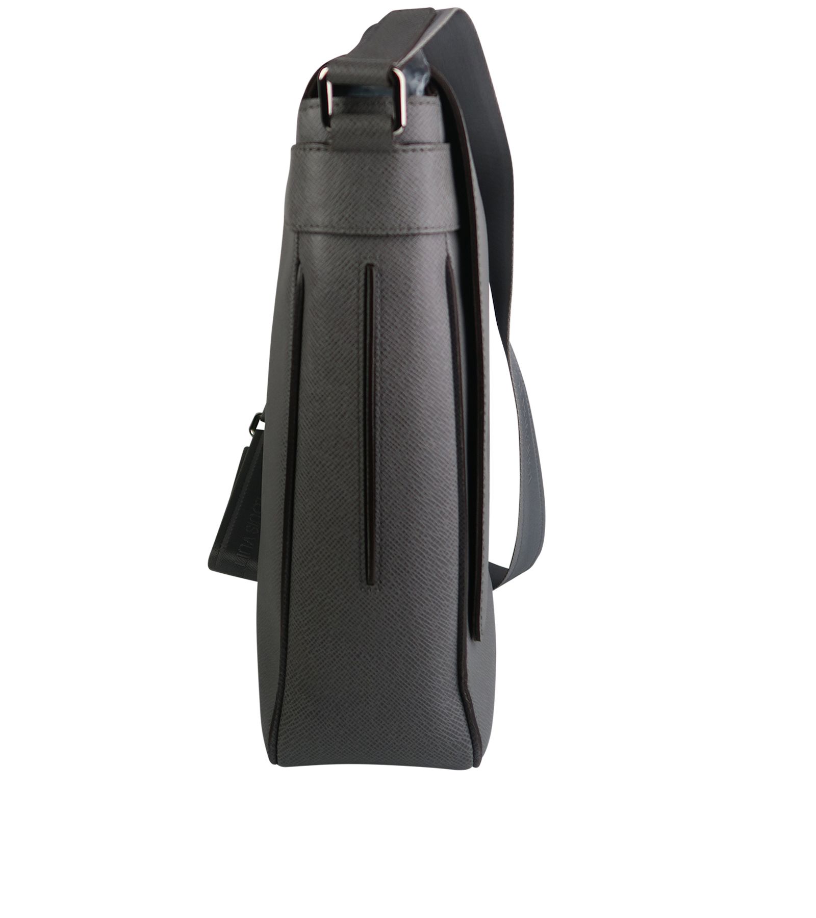 Roman Messenger, &pound;550, Handbags, Grey, Leather, Side view